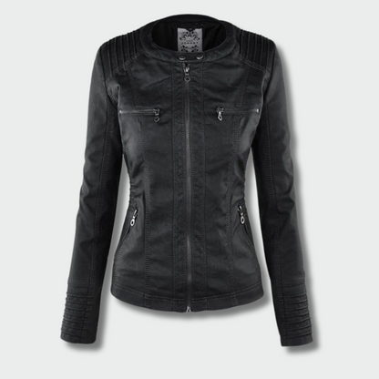 Gabija™ – Elegantiška Odinė Striukė Rudenįa