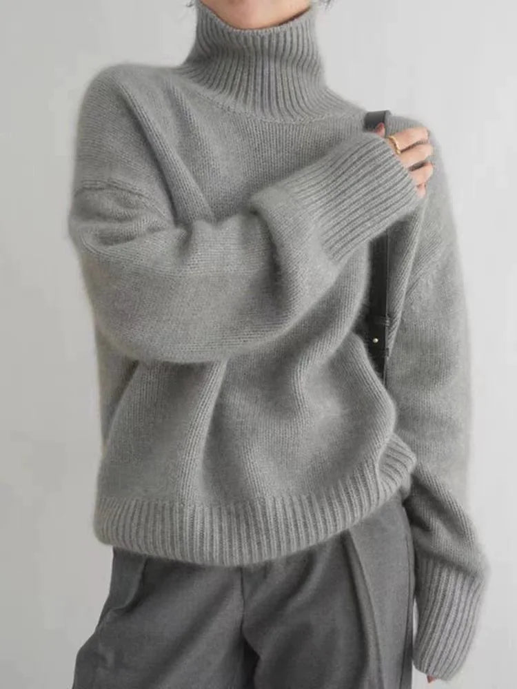 Pull Col Roulé Élégant et Intemporel