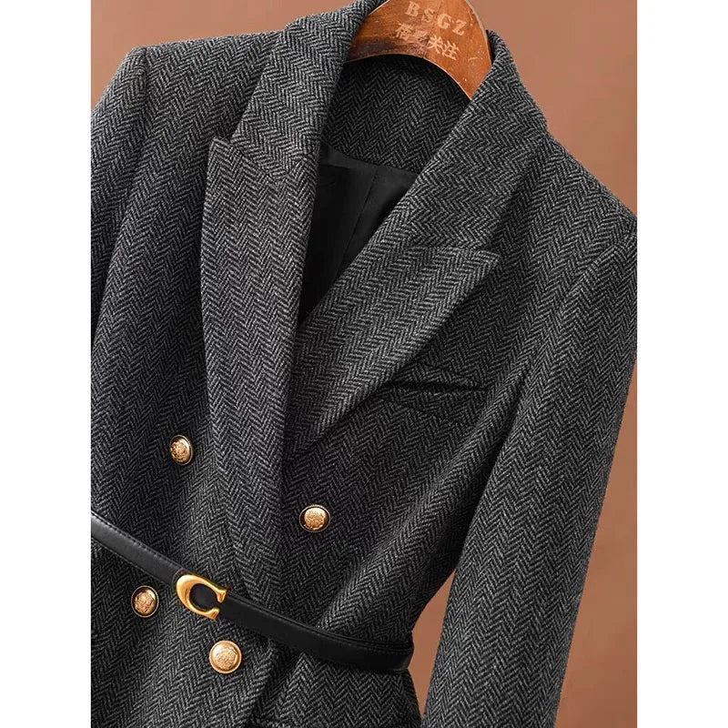 Veste en laine à double boutonnage