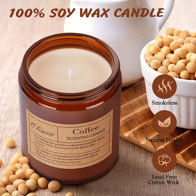 Bougie d’Aromathérapie en Cire de Soja – Obisesio