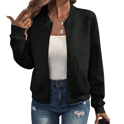 Veste zippée en maille à motif géométrique