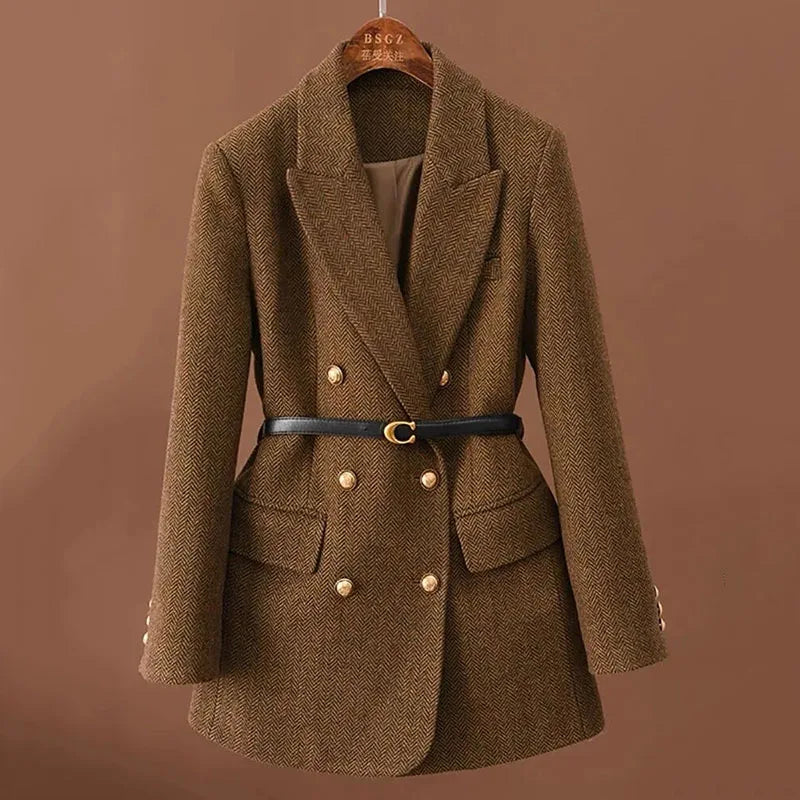 Veste en laine à double boutonnage