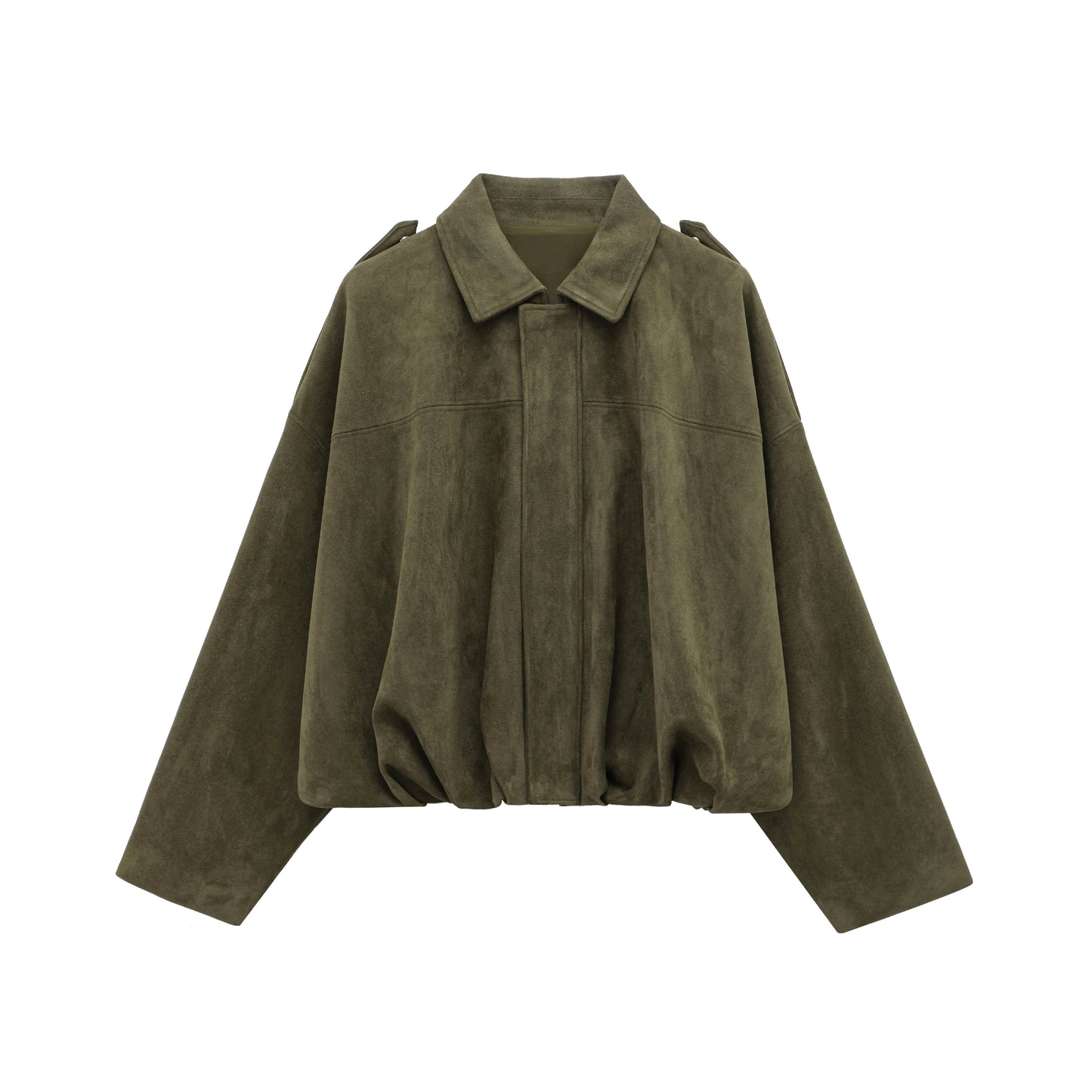 Veste oversize en daim avec col