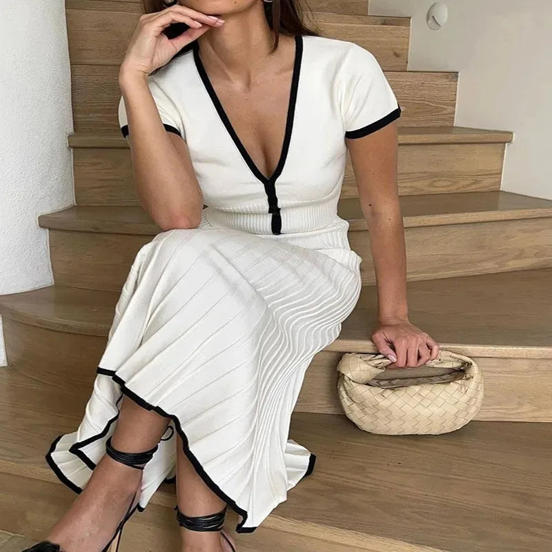 Ensemble plissé blanc 2 pièces – Chic & Estival