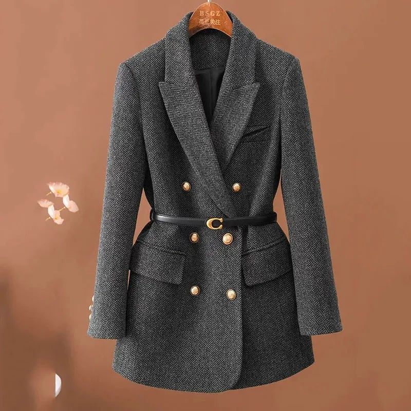 Veste en laine à double boutonnage