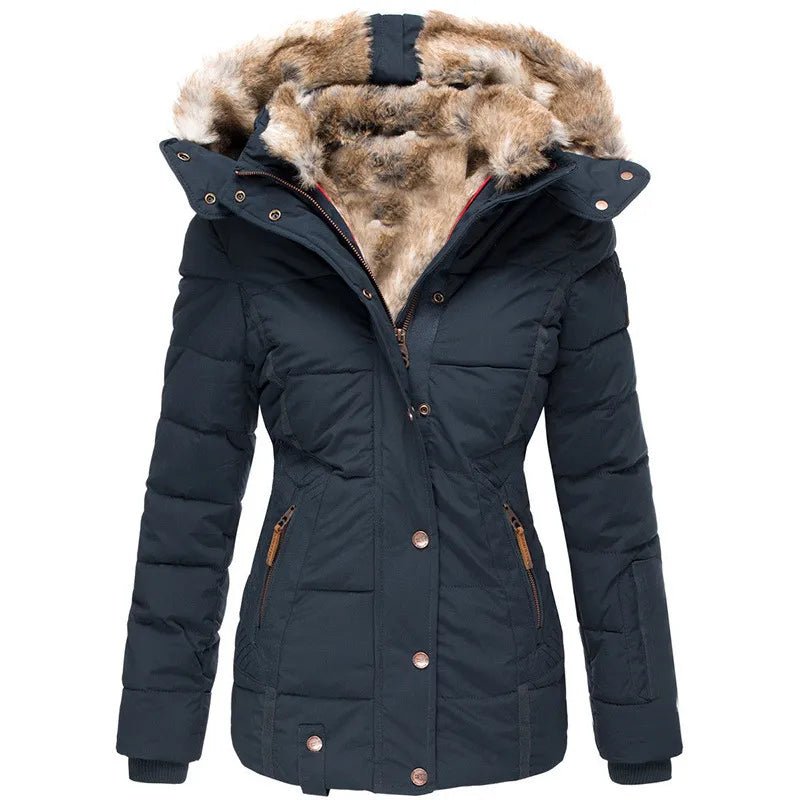 Manteau d'hiver chaud avec doublure en fourrure