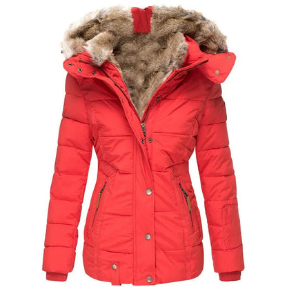 Manteau d'hiver chaud avec doublure en fourrure