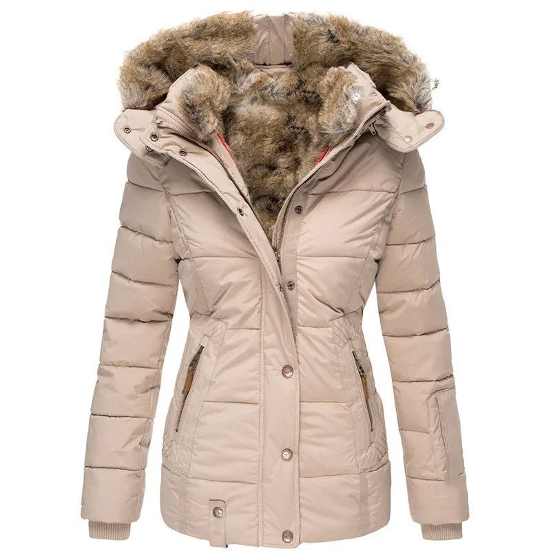 Manteau d'hiver chaud avec doublure en fourrure