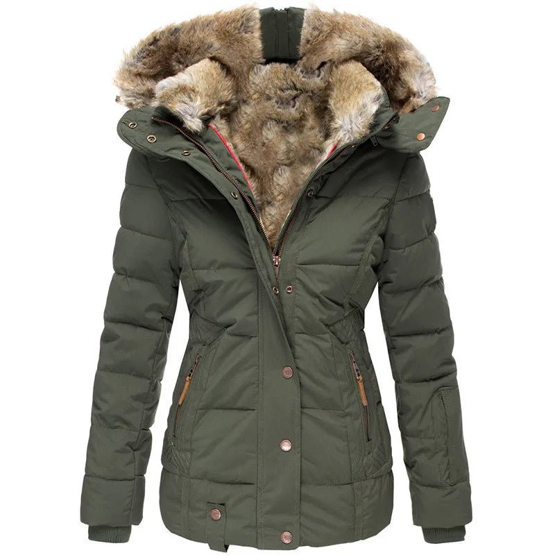 Manteau d'hiver chaud avec doublure en fourrure