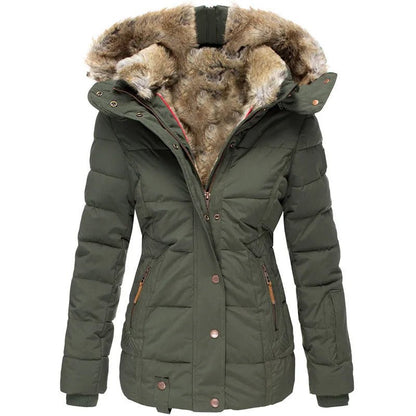 Manteau d'hiver chaud avec doublure en fourrure
