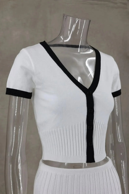 Ensemble plissé blanc 2 pièces – Chic & Estival