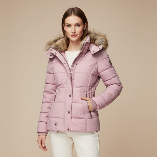 Manteau d'hiver chaud avec doublure en fourrure