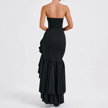 Robe bustier sexy à ourlet irrégulier pour femme 💃