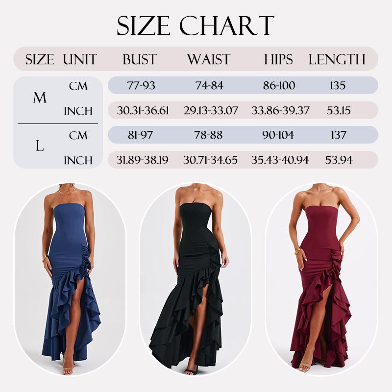 Robe bustier sexy à ourlet irrégulier pour femme 💃