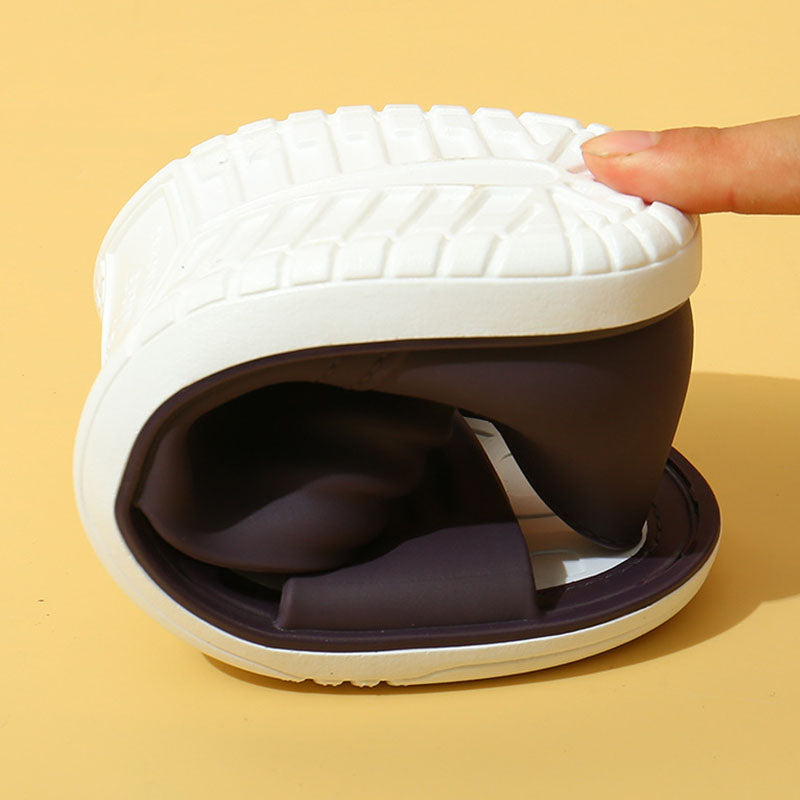 Sandales plates confortables de couleur unie avec nœud papillon