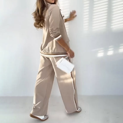 Ensemble 2 Pièces Décontracté Beige pour Femme