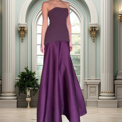 💃Elégante robe longue épaules nues en A-ligne