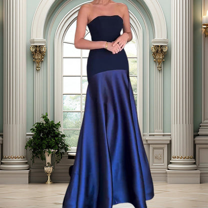 💃Elégante robe longue épaules nues en A-ligne