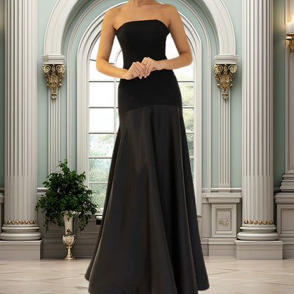 💃Elégante robe longue épaules nues en A-ligne